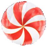 Шар фольга Леденец красный FL18"/48см (Китай) 23180