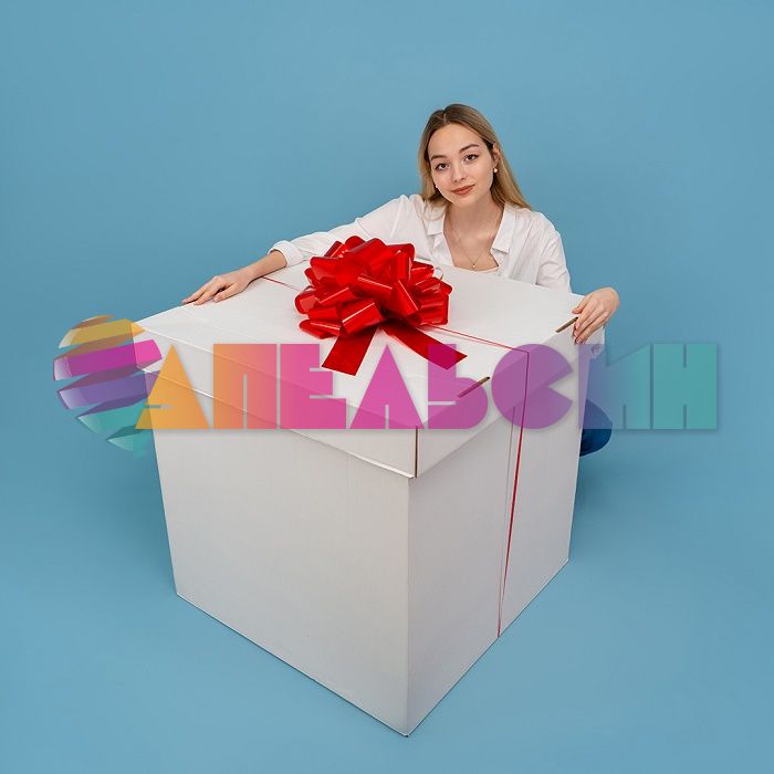 Бант Красный d=36см лаковый 7см шар 661055