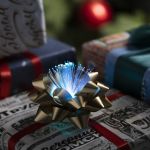 Бант Золото 9см светодиод звезда 7706001