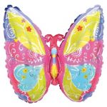 Мини фигура Бабочка экзотическая розовый FL16"/41см с клапаном (Китай) 17022