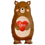 Шар фигура Мишка с сердцем Love FL31"/79см (Китай) 21903 1207-4699