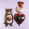 Шар фигура Мишка с сердцем Love FL31"/79см (Китай) 21903 1207-4699