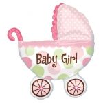 Шар фигура Каляска розовая Baby Girl A28"/71см (США) 17896 1207-1037