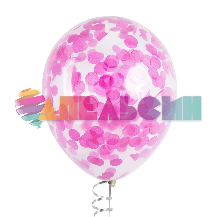Конфетти Розовый яркий круг 2,5см тишью 50гр 6015441
