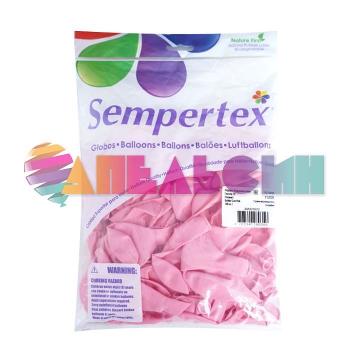 Шар пастель Розовый S10"/25см (009) Bubble Gum Pink 100шт/уп (Колумбия) 110012 280356