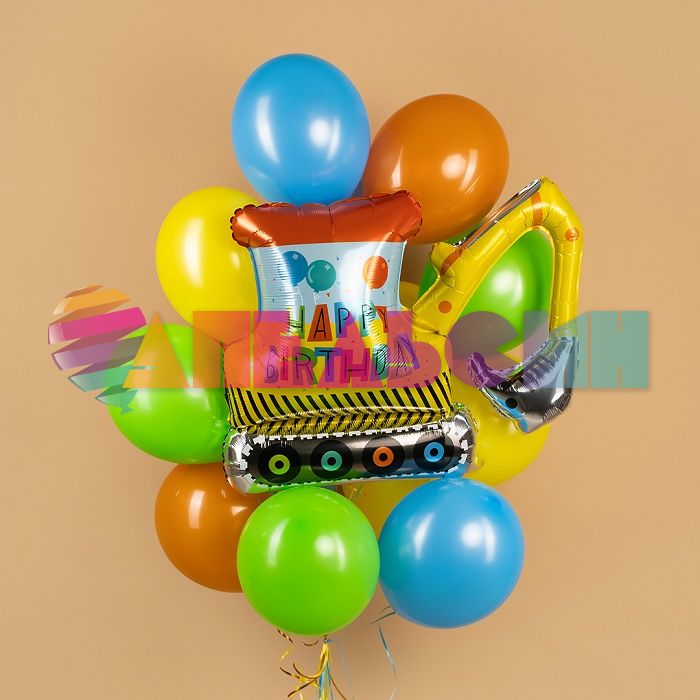 Шар фигура Машина Экскаватор HB FL39"/99см (Китай) 24612