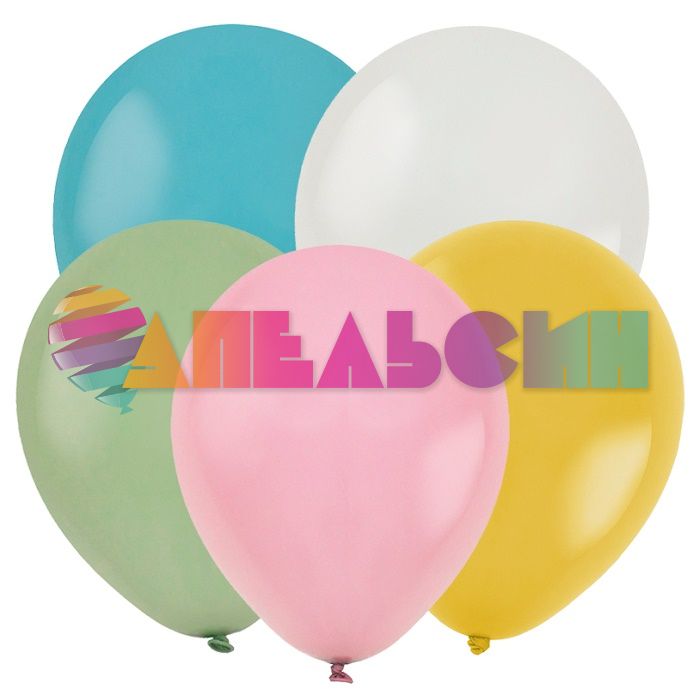 Шар пастель Ассорти Т12"/30см Assorted 100шт/уп (Турция) ретро 8128000