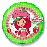 Шар фольга Девочка Клубничка модница F18"/46см круг (Испания) 401544