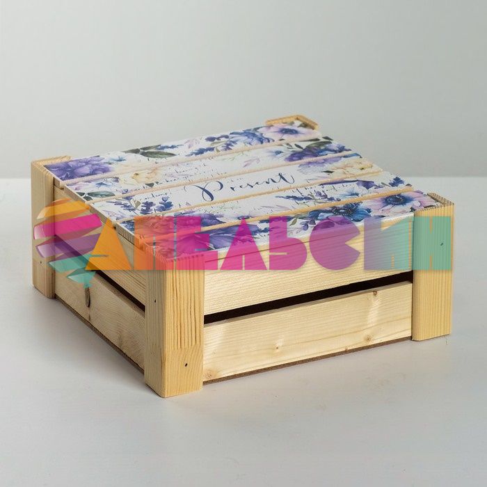 Ящик Present Презент 20х20см реечный 4125535