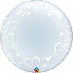 Шар сфера Сердца элегантные Q24"/62см (США) баблс 1202-1360