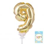 Шар цифра Золото Т07"/18см 9 (Китай) 190015-9-G