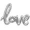 Надпись из шаров Love серебро FL41"/104см (Китай) 17383