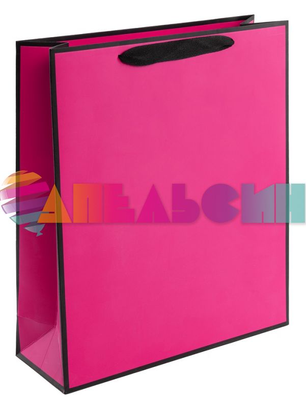 Пакет Фуксия с полоской 13х16х7см премиум 230гр вертикальный 504856