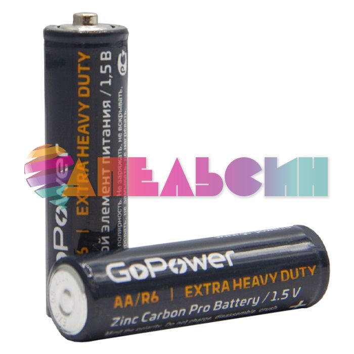 Батарейка GOPOWER EXTRA HEAVY DUTY AA/R6 4шт/уп солевая GOP R6-SR2