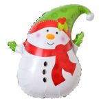 Мини фигура Снеговик в зеленом колпачке FL13"/33см с клапаном (Китай) 190688