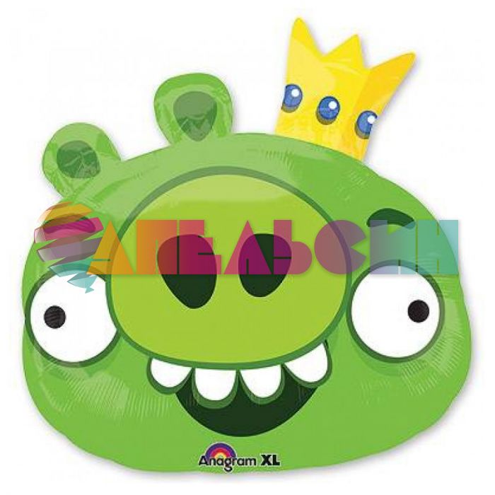 Шар фигура Злые птички Король Свиней Angry Birds A25"/64см (США) 24811 1207-1490