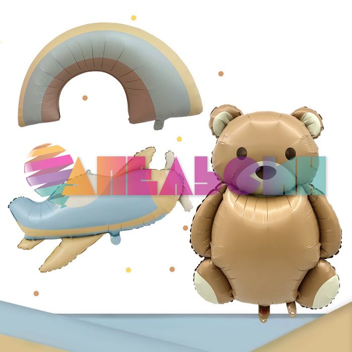 Шар фигура Мишка коричневый ретро сатин FL35"/89см (Китай) 26336