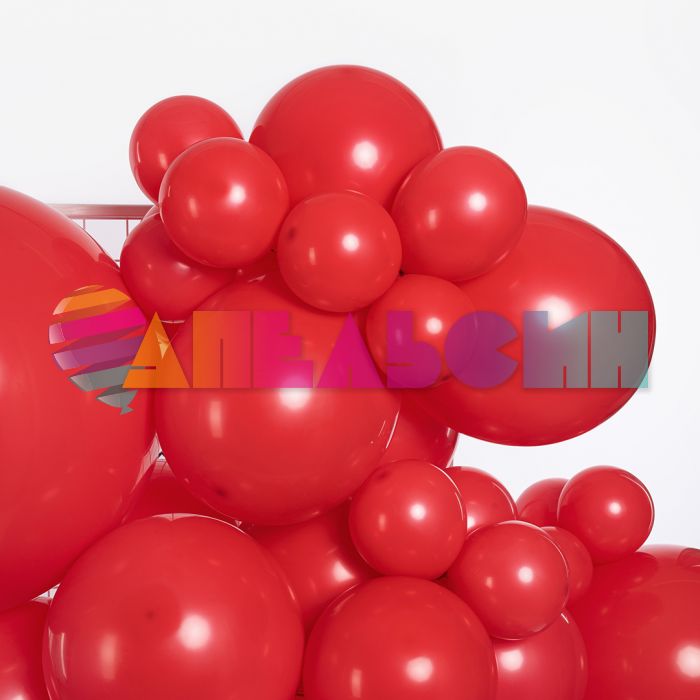 Шар пастель Красный 512/10"/25см (S52) Red 100шт/уп (Китай) 512-10S52
