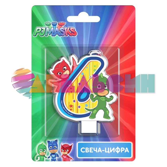 Свеча для торта Герои в масках 6 33038-СТОК