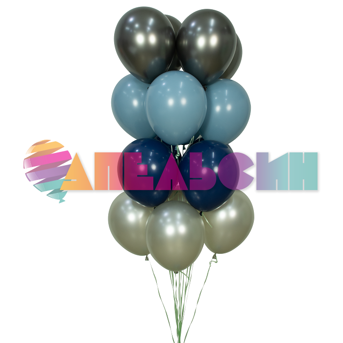 Шар шелк Серый S12"/30см (880) Midnight Grey полуночный 50шт/уп  (Колумбия) 418315