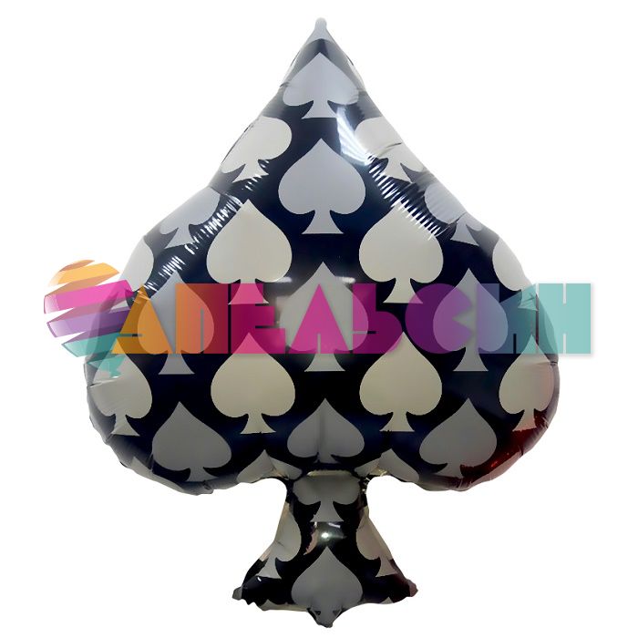 Шар фигура Карточная масть Пики FL28"/71см (Китай) 23581