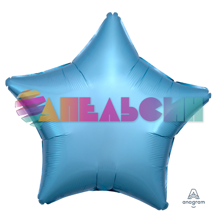 Шар звезда Голубой A19"/49см Blue (США) пастель 1204-0053