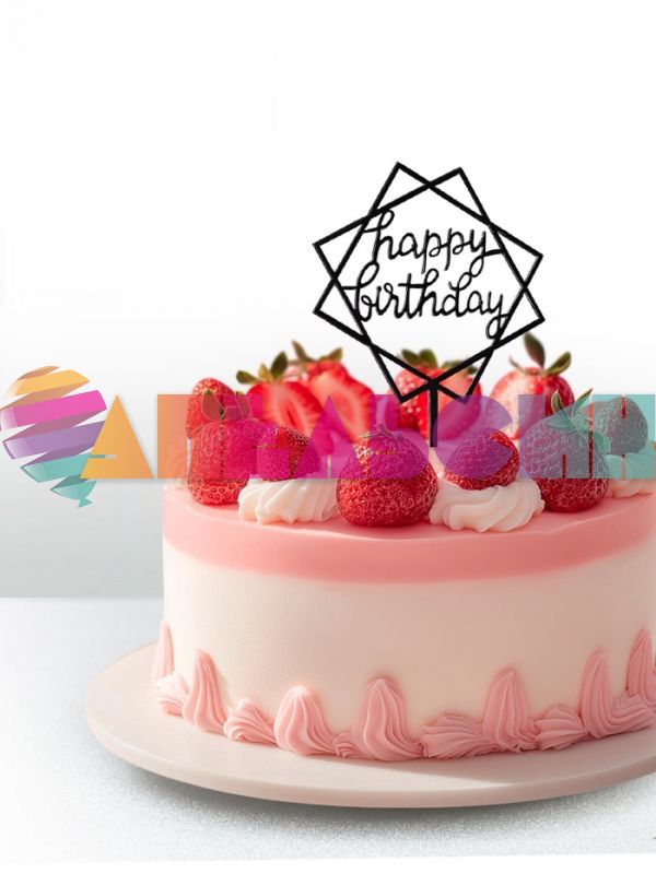 Топпер HB Квадраты черный 10х16см пластик 7003904