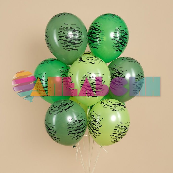 Шар латекс Камуфляж МИКС 12"/30см 25шт/уп (Китай) 613008