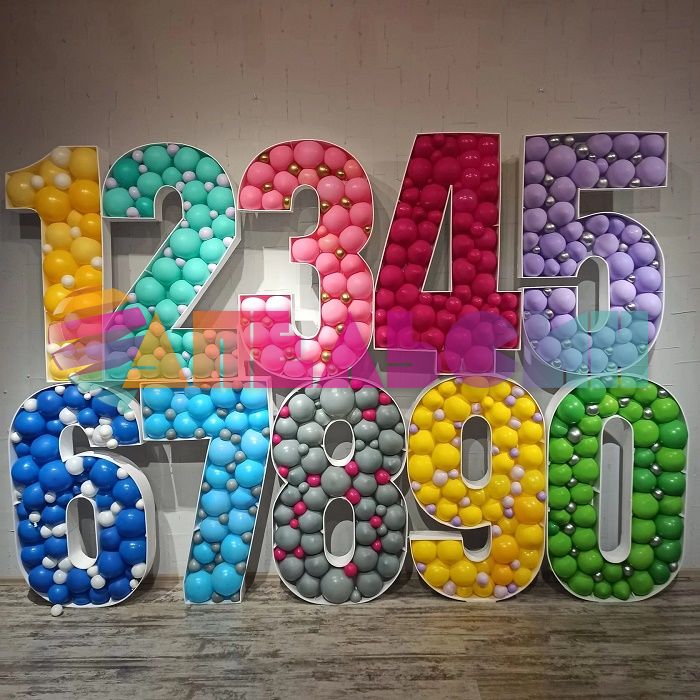 Каркас цифра 120см белый 0 КЦ0/120
