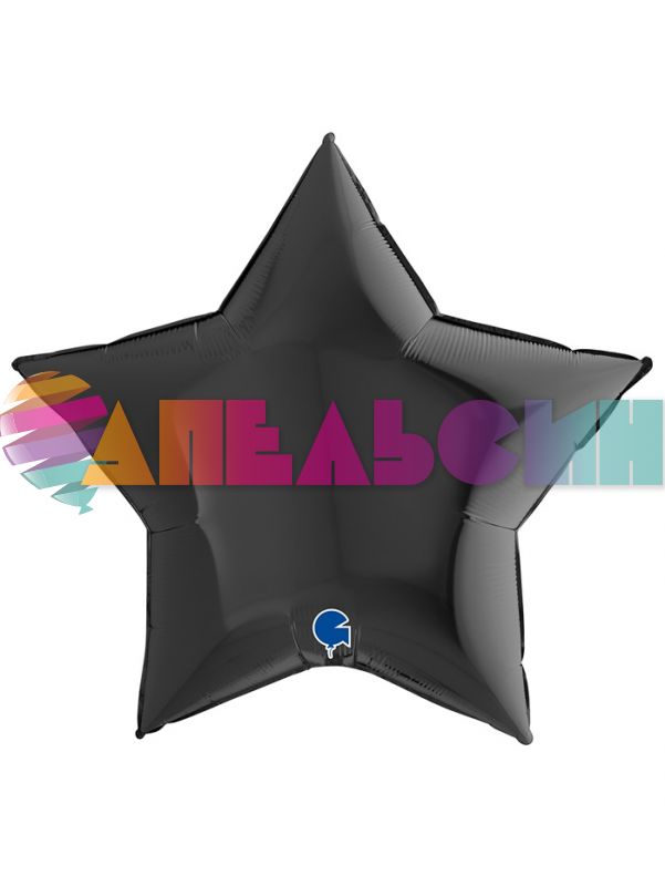 Шар звезда Черный G36"/91см (Италия) 36204K