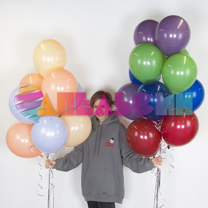 Шар пастель Фиолетовый Ш12"/30см Глициния 100шт/уп (Китай) ретро 912030