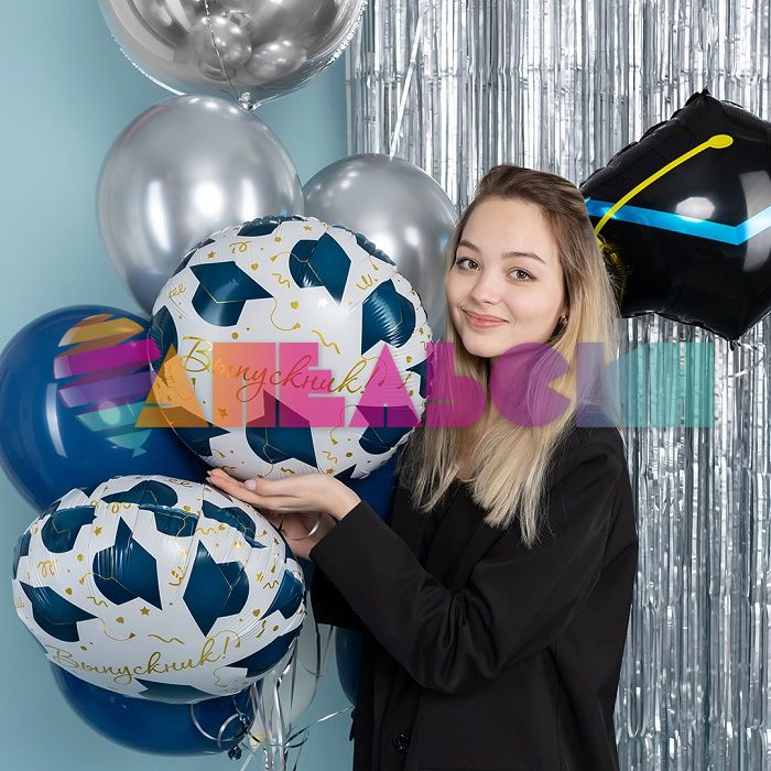 Шар фольга Выпускник шапочки FL18"/48см (Китай) 13495