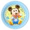 Тарелка Микки Малыш/ Mickey the Kid 20см 8шт/уп картон 84345